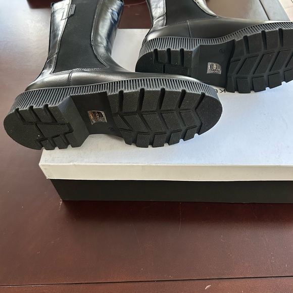 Black Leather Knee-High Boots - Picture 6 of 6